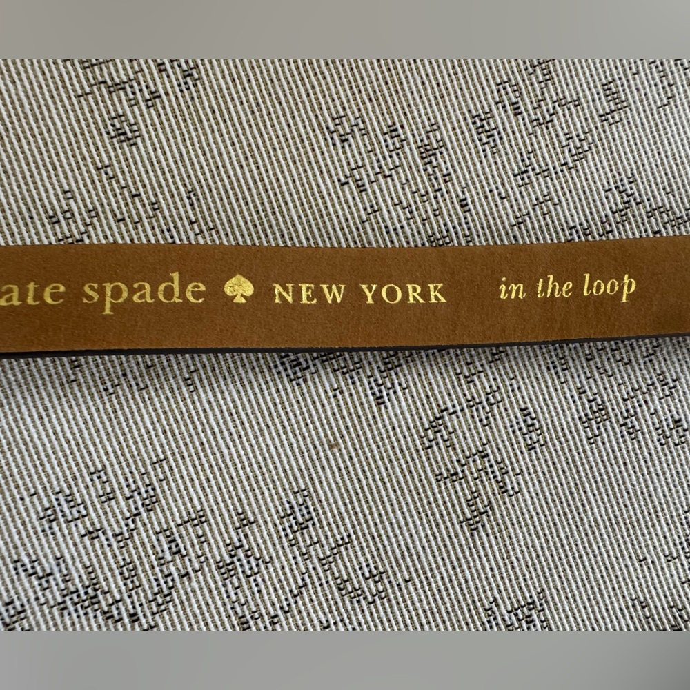 Kate Spade Gold Leather Bow Belt With Tassels, M - Picture 4 of 6